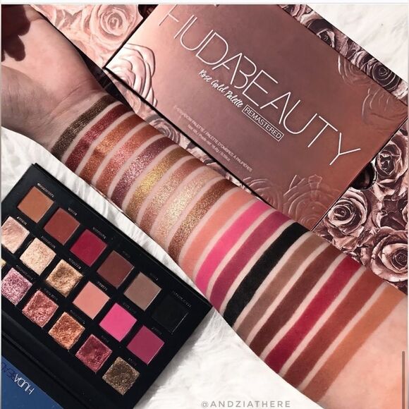 Huda Rose Gold Remastered Eyeshadow Palette revised collection necessary colors - Picture 4 of 10